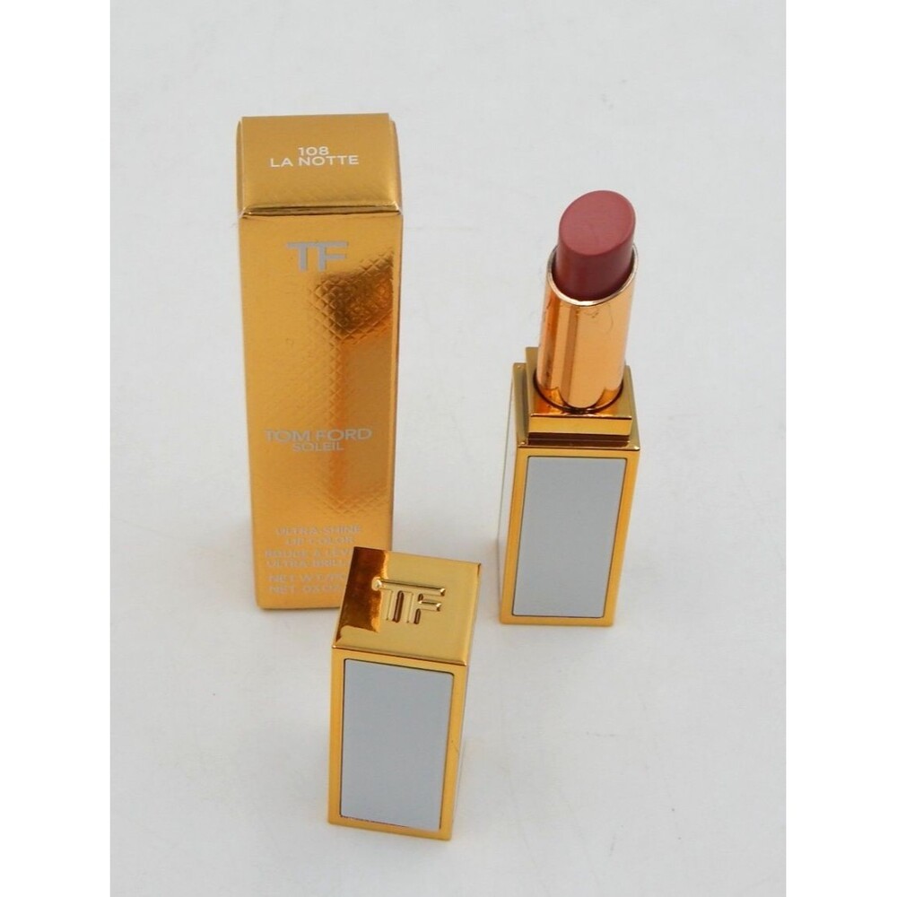 Tom Ford Soleil Lip Color Ultra Shine 108 La Notte 0.03 Oz 1g Lipstick Travel